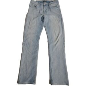 7 For All Mankind Jeans Womens 31 Blue‎ Kimmie Straight Stretch Light Wash Denim